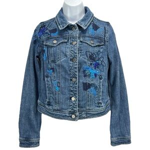 Pilcro & The Letterpress by Anthropologie‎ Women’s Small Cropped Denim Jacket